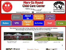 Tablet Screenshot of marygoroundchildcare.com